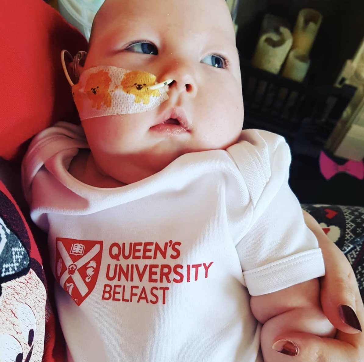 QUBelfast's tweet photo. "My PhD buddy wearing her QUB gear.😍" - Jen

Born prematurely at 29 wks, little Charlotte is now 5 mths old. She's proving to be the perfect study buddy as her mum Jen works towards a PhD in Chemical Engineering.

We are loving your style, Charlotte!

📷: https://t.co/Bry9nCeSID https://t.co/vPdJFKWJap