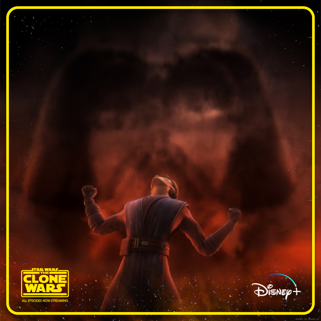 While on Mortis, Anakin finds himself caught between the light and dark sides of the Force. When the Father is killed, Anakin refuses to take his place, bringing the Force out of balance. This puts him on the path to the dark side.