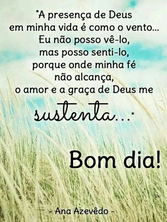 Bom dia meu povo.