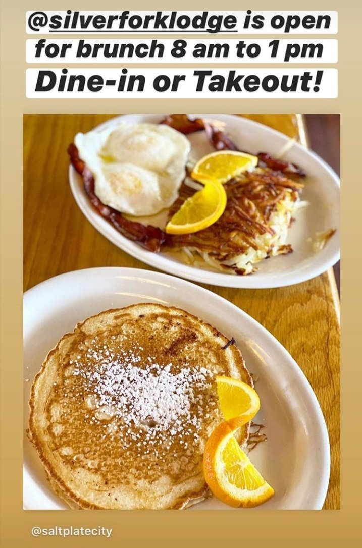 SilverForkLodge's tweet image. Good morning! 🌞

Breakfast will be served until 1 pm today

#silverforklodge #brunch #saltplatecity #bigcottonwoodcanyon #brightonutah