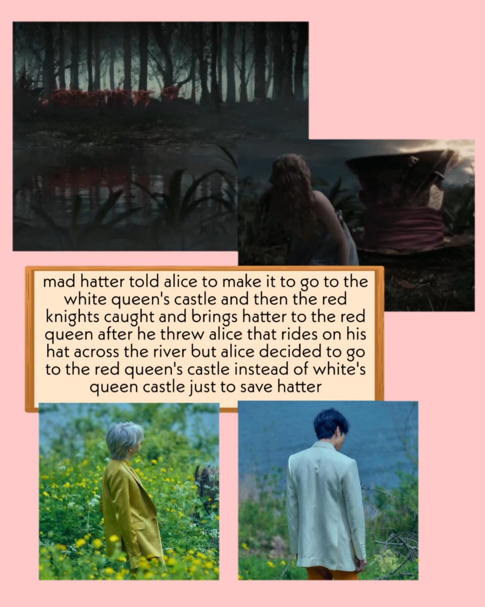 5. The teaser of subin and seungwoo remind me of the scene in 1st pic6. Byungchan's scene in howling keeps remind me of that scene when alice went into the the red queen's castle
