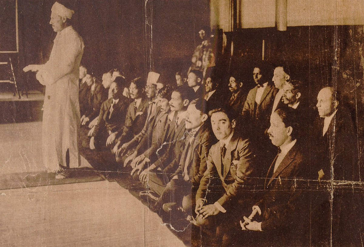AmMuslimsFilm's tweet photo. #Detroit #EidAlFitr, 1926. @JAfricanaRelig Members of the Universal Islamic Society gather to celebrate Eid. This racially diverse and theologically inclusive congregation knew how special their diverse community was, and they  touted it as an example of what America could become https://t.co/aTuU4wbL5s