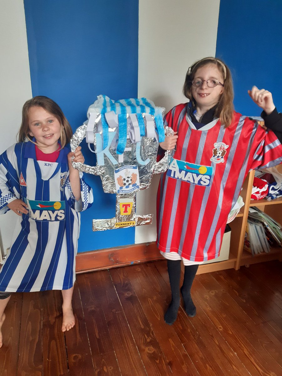 LtdRankin's tweet photo. My daughters Lauren and Kirsty with there homemade @TennentsLager scottish cup.
@KilmarnockFC
@legend3
#killie97 https://t.co/Hb9y8d8ccs
