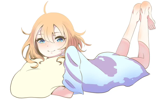 今日のラクガキの子、途中経過です。今回は新しい塗りにチャレンジしてるんだけどどうでしょう??