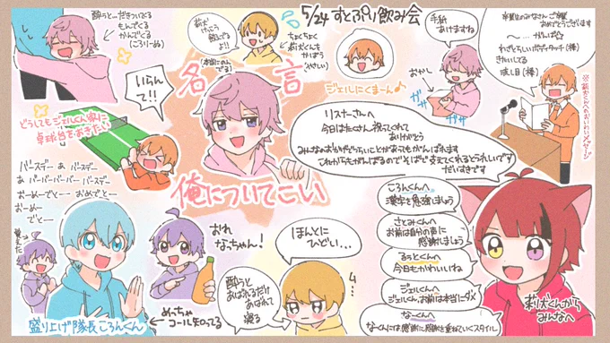 すとぷり飲み会の公式放送の部分のレポです!?∩('^ヮ^`)∩?(1部)

#すとぷりギャラリー 