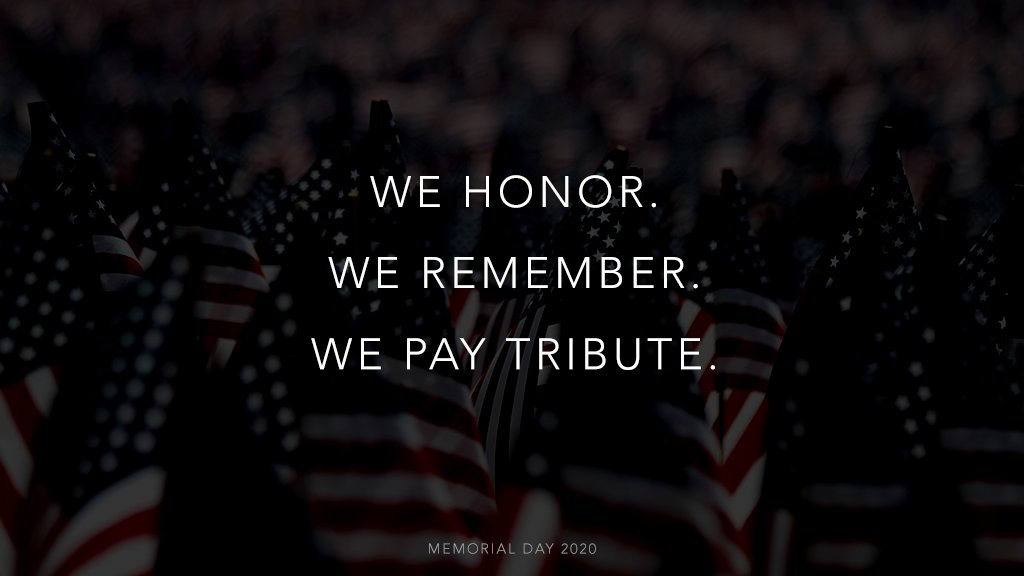 MLB's tweet photo. Today, we remember the fallen members of our armed forces, and say thank you for their courage, conviction and sacrifice. https://t.co/sZ66H8kxpz