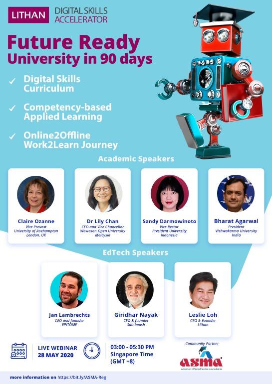 sambaash's tweet photo. #Sambaash Founder & CEO @ngnayak will be sharing his experience of enabling education organisations transform into EdTech companies - the University of the Future!
Register now ๐ https://t.co/l8YTg1xruh
WHO SHOULD ATTEND? ๐ Chairmen,Vice-Chancellors, Directors & 1/3 https://t.co/nAqD9WINZc