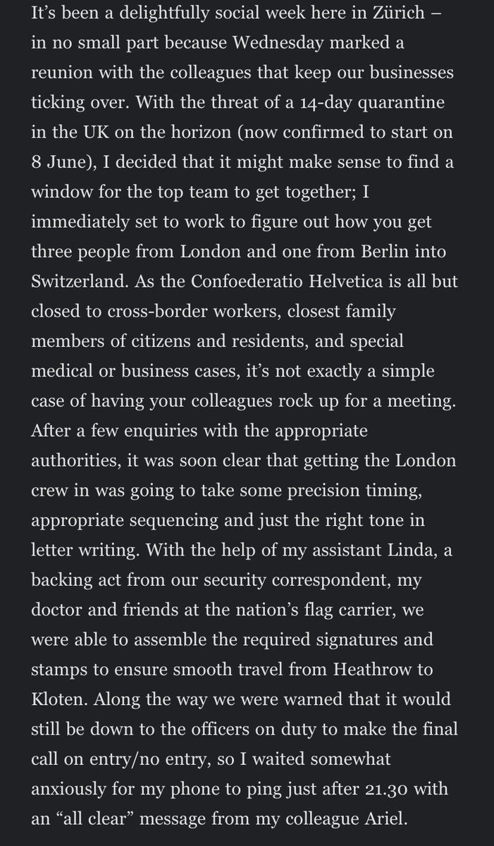 tyler heard what switzerland said about international travel and mandatory self-quarantine, and decided he just didn’t care!