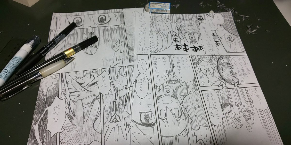 久々のアナログ、案外描けてびっくりしつつ、反対にアナログでの漫画の描きやすさを再実感してた? 