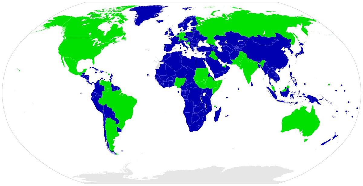 Green are federal systems, blue are unitary. Germany stands out as the largest federation in Europe besides Russia. The German system was basically a compromise between Schumacher and occupying forces