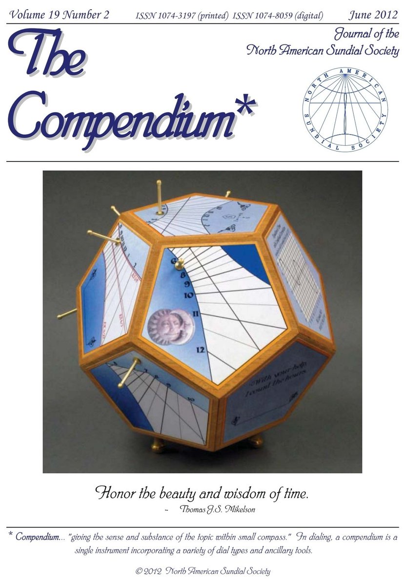 2020gfx's tweet photo. 📄 Snyder (2012) Polyhedral Sundials https://t.co/vex7xKPFC4
👨‍🏫 Donald L. Snyder (Washington U) https://t.co/t54PPI62EQ
🌞 North American Sundial Society https://t.co/OGzVE9fxQ4
⤷ 📑 The Compendium (journal) https://t.co/pMvVwyRVUN https://t.co/rL4pePAueN