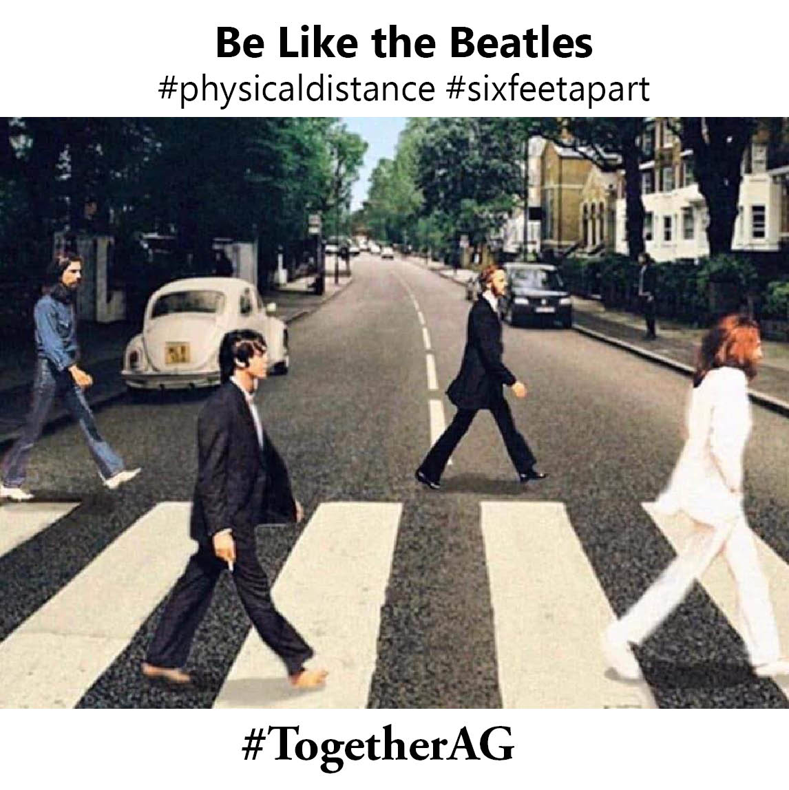 ArroyoGrandeCA's tweet photo. People are out and about this holiday weekend, but don't forget we are still trying to prevent the spread of COVID-19. How? Do what the Beatles did.
#arroyogrande #physicaldistance #staysafe #TogetherAG https://t.co/r507Qlr2WN