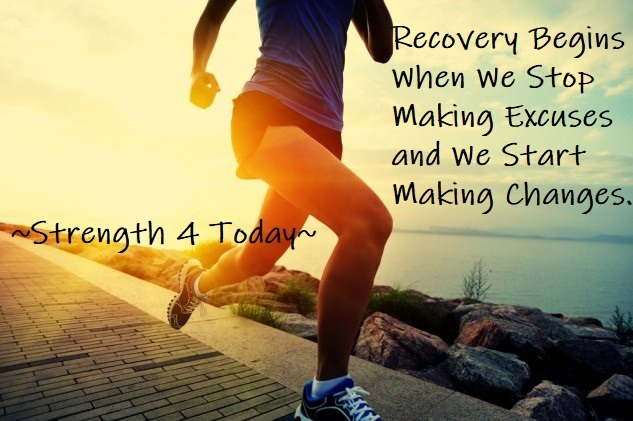 Strengthfor2day's tweet photo. Recovery Begins When We Stop Making Excuses and We Start Making Changes. #RecoveryBegins #StopMakingExcuses #StartMakingChanges #Change #Strengthfor2day https://t.co/BpQeAt9z7v