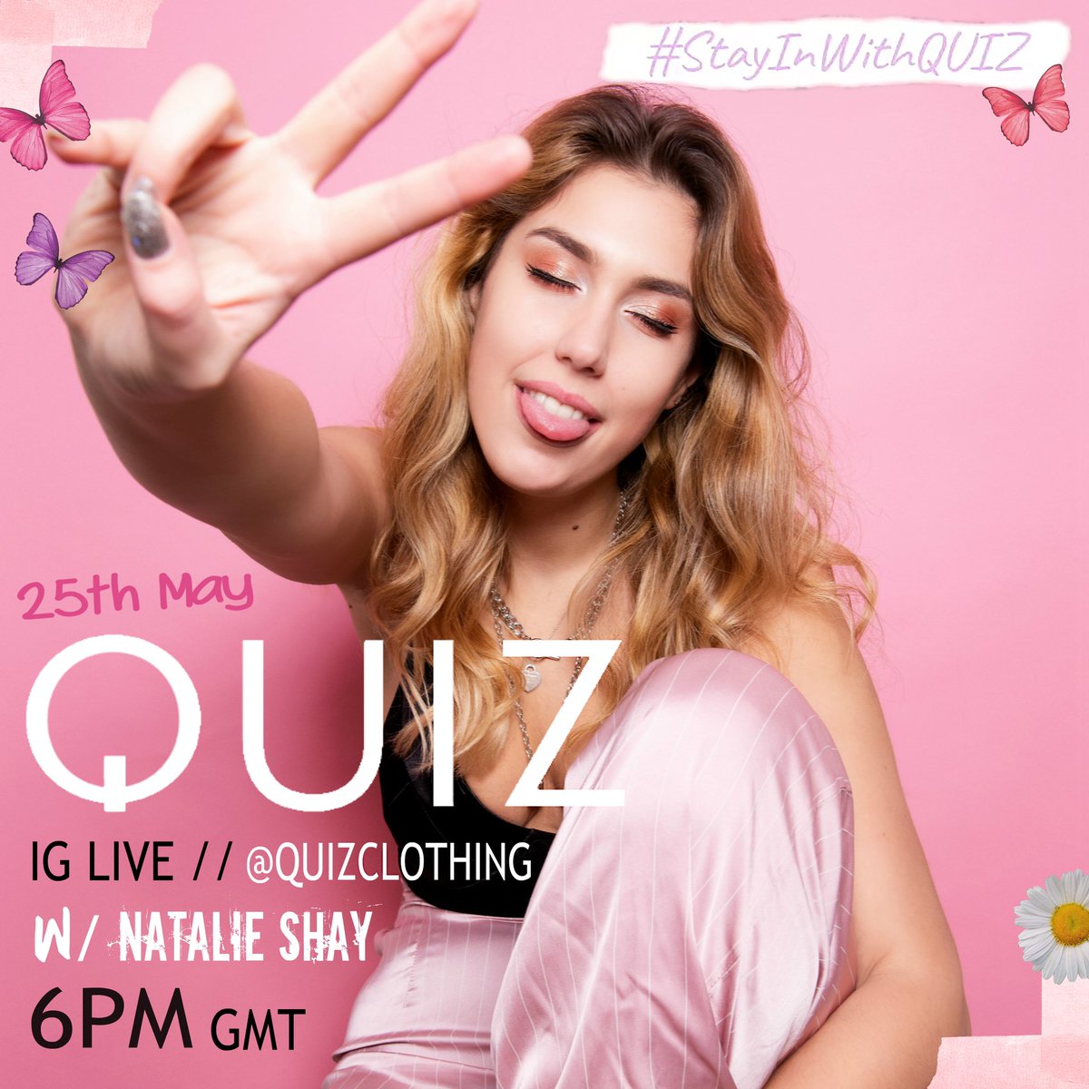 NatalieShay_'s tweet photo. HEY!! πΈπ // I will be live tomorrow (25th) on @quizclothing βs INSTAGRAM β’ Tunez & qβz π seeya there !! πΈπ«β¨ #stayinwithquiz #Livestream https://t.co/z4syfMYP9Z