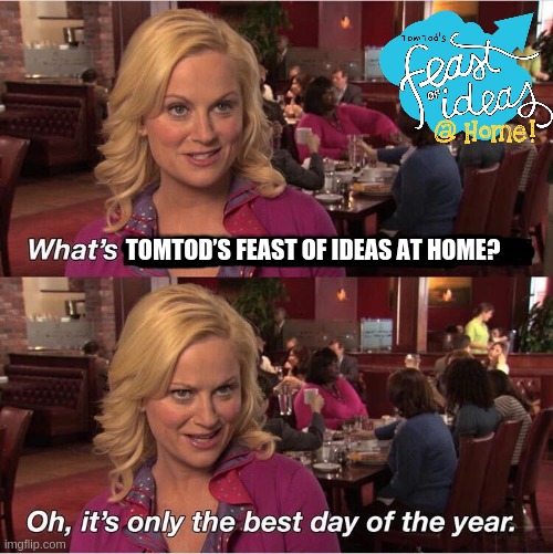 tomtodideas's tweet photo. Even Leslie Knope knows what's up. Don't miss out on the #FeastAtHome

Register today at https://t.co/CTbC1xzuR1. https://t.co/vWh7jE1IM2