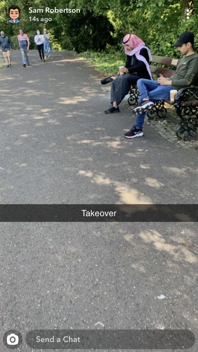 daviekane1996's tweet photo. Mohammed Bin Salman in Leazes Park eating a egg cress stottie #NUFCTakeover https://t.co/a3hVcoL0Ni