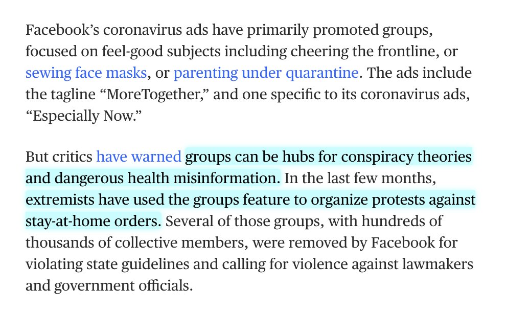 Why does it matter? Coronavirus has helped Facebook's bottom line — 11% jump in daily active users — and they're rolling out new features to capitalize on it.And they're using this time to burnish their image and push their central feature: Groups. But Groups has real issues.