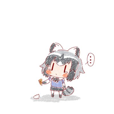 アライグマ(けものフレンズ) 「アライさんのアイスクリームがなくなったのだ
#15分アライさん 」|🍮青犬㍑㌍🍩のイラスト