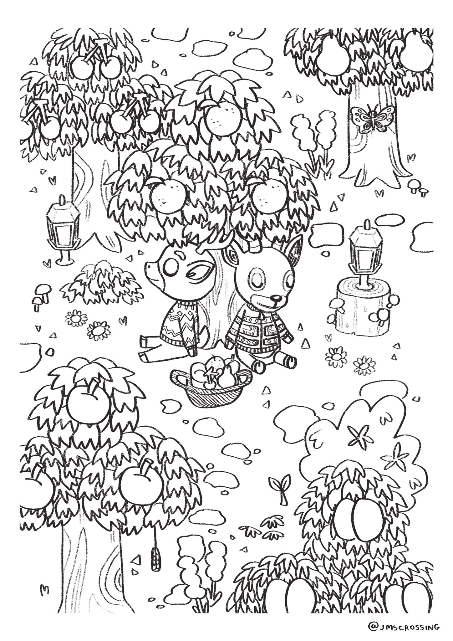 Animal Crossing New Horizons Coloring Book: Jumbo Coloring Books