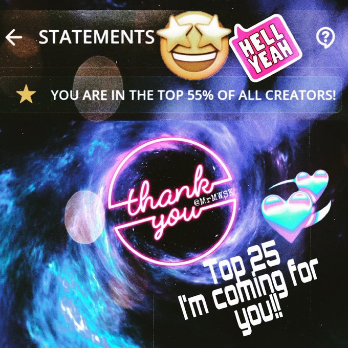 I made the top 55%...Top 25% I'm coming for you🍾 come see me on onlyfans which is 50% off right now🖤<a href="/tag/ssbbw"class="tags"><span>#ssbbw</span></a><a href="/tag/cumseeme"class="tags"><span>#cumseeme</span></a><a href="/tag/onlyfansgirl"class="tags"><span>#onlyfansgirl</span></a><a href="/tag/onlyfanspromo"class="tags"><span>#onlyfanspromo</span></a>