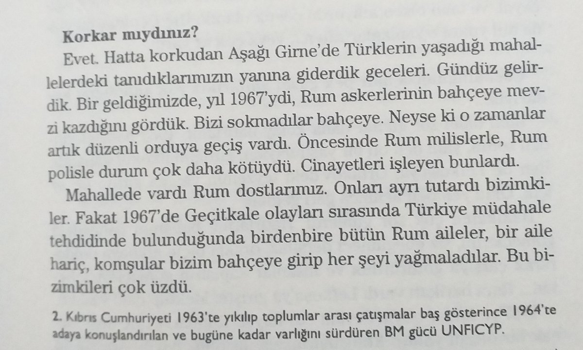 (17)Ama tarih tüm gerçekliğiyle ortadadır.1878-1974 arası Türk'ler zulüm görmüştür,soykırıma uğramıştır.Bizzat Mehmet Ali Talat (Eski  #KKTC cumhurbaşkanı;Rum yanlısı) ağzından dinleyin; Talat çocukluğu 1960'ları anlatıyor, yüzlerce yıllık rum komşuları nasıl evlerini yağmalamış.