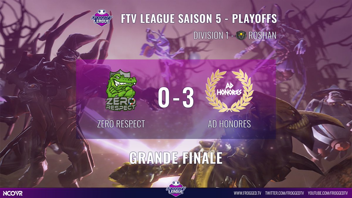3 - 0 !

Ad Honores est notre grand gagnant de cette saison 5 de #FTVLeague avec <a href="/ncovr_official/">NCOVR</a> 

Il repartent avec le titre et 💰 1700€