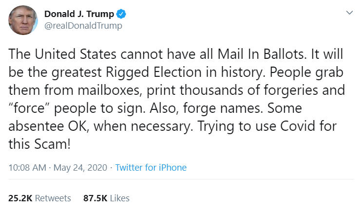 [07] President Trump is trying to alert us to these facts. But, no one seems to notice. No one seems to care. [RIP George Carlin]; https://twitter.com/realDonaldTrump/status/1264558926021959680