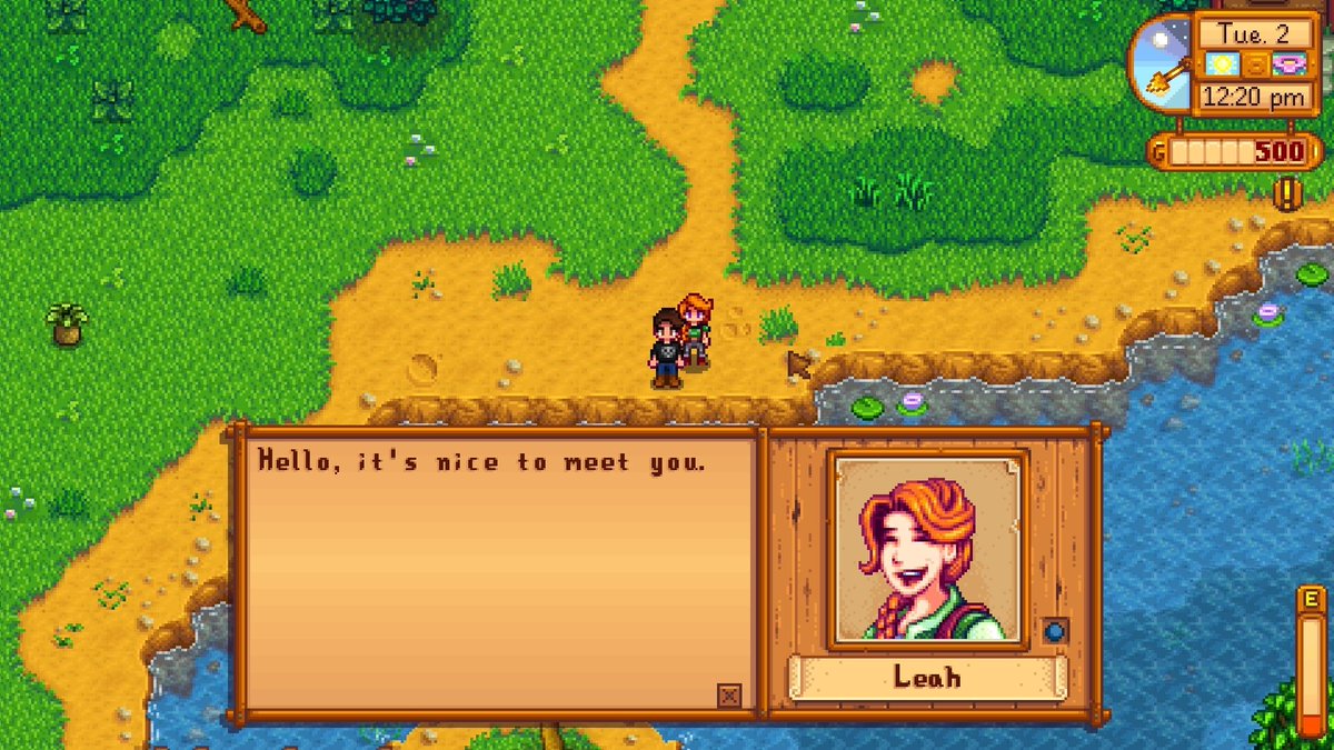 . @3wojis Leah from Stardew. For some reason I always end up marrying her
