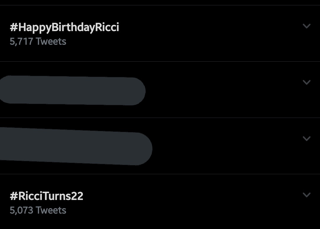 ChapterIloilo's tweet photo. Yess nasa Trending na tayo!!!  #HappyBirthdayRicci #RicciTurns22 🥳 @_ricciiirivero https://t.co/oEKgfB0azO