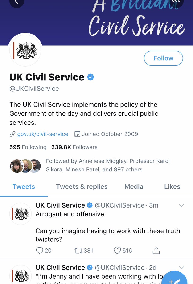 The civil service are taking the press conference well