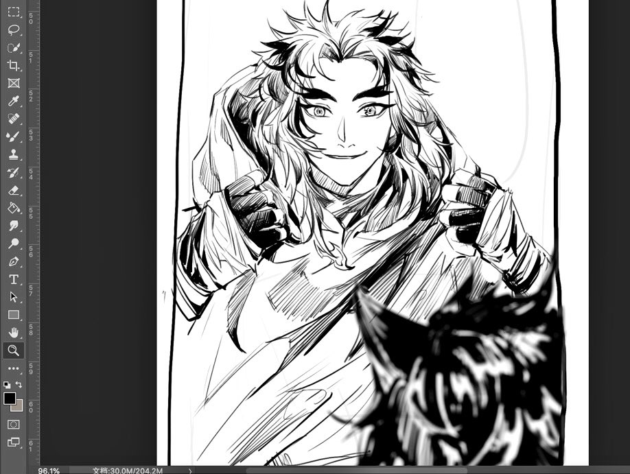 Some other wip, from the RENTAN comic I m currently working on?. It's hunter x werewolf AU #rentan #煉炭 