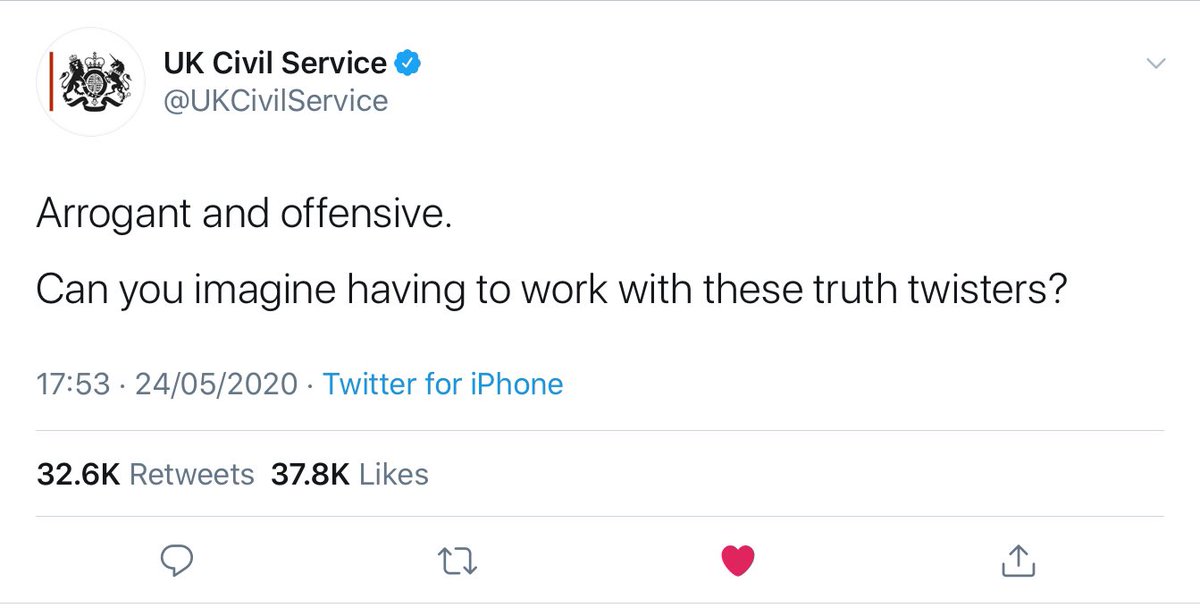 This was tweeted by a blue ✔️ account, but now seems to have been deleted, thank goodness for screenshots! 

#truthtwisters 

👇