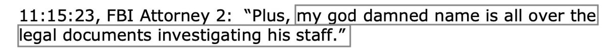 On Nov 9, 2016, the day after Trump won the 2016 Election, in internal FBI instant messages Clinesmith said "The crazies won finally", "plus my god damned name is all over the legal documents investigating [Trump's] staff". On Nov 22, 2016, he also vowed "Viva le resistance"