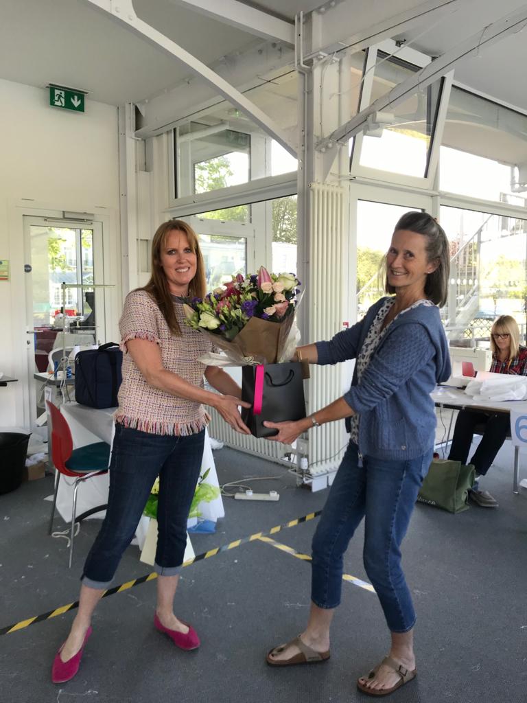 A well deserved presentation of flowers for Kristie, one of the wonderful organisers of Hot Scrubs who have provided gowns for several local surgeries and hospitals. #hotscrubs #henleyonthames #Covid19UK