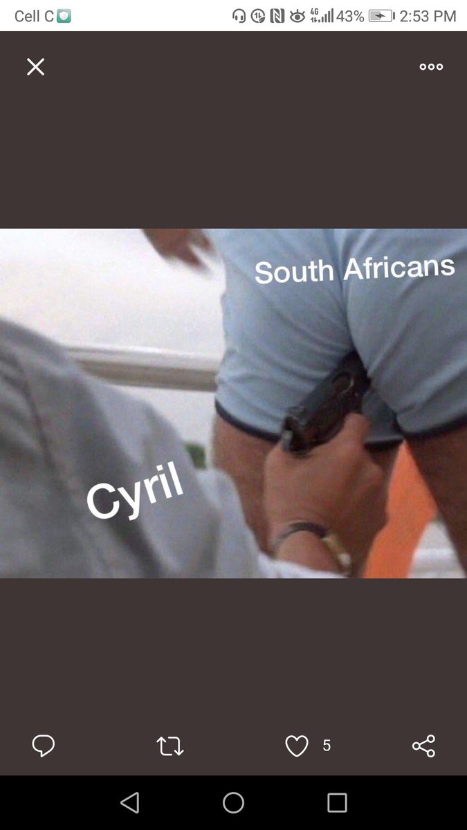 FoxxPlaytime's tweet photo. Situation right now #cyrilramaphosa https://t.co/EG34DZcgfu