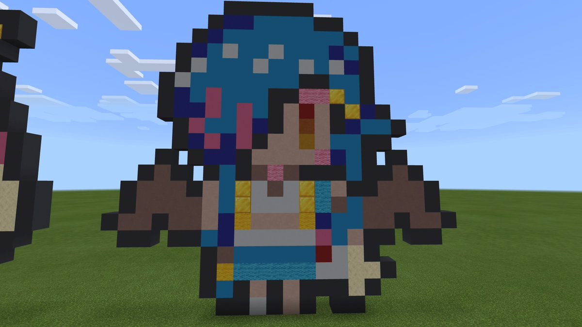 増し増し マイクラでアンテのサムネのんちゃん めーちゃんのドット絵つくったった Kp C マインクラフト