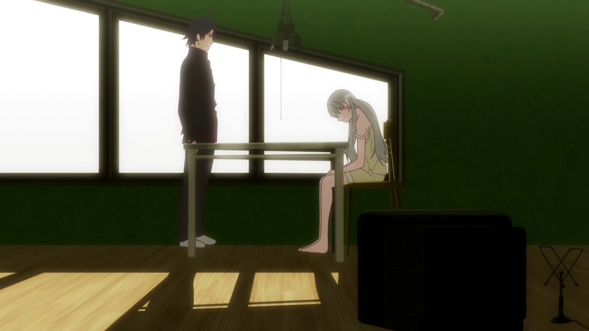 One thing I NEED to talk about is how much I love the whole scene in Sodachi& #39;s apartment. Besides the great dialogue I loved the gradual lighting change as the scene went on and most of all the absolutely incredible voice acting by Sodachi& #39;s va who I discovered is Marina Inoue.