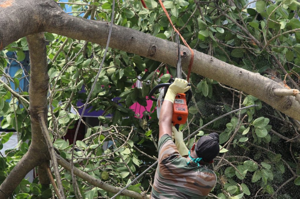SandipGhose's tweet image. #CycloneAmphanUpdate Finally, on Day 3, the Army comes to the rescue - in Parnasree Palli - a neighbourhood in the South East of #Kolkata. #WestBengal #AmphanAftermath #AmphanUpdate