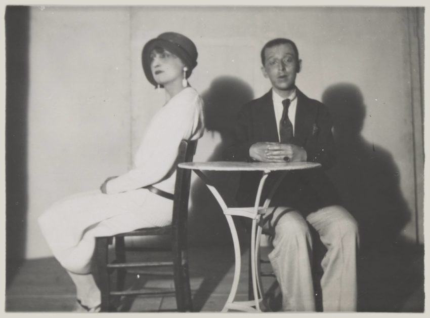 Suzanne Malherbe was Cahun’s stepsister, they fell deeply in love as teenagers and left for Paris together. They stayed together and collaborated on many art projects until Cahun’s death. This is Moore on the left.