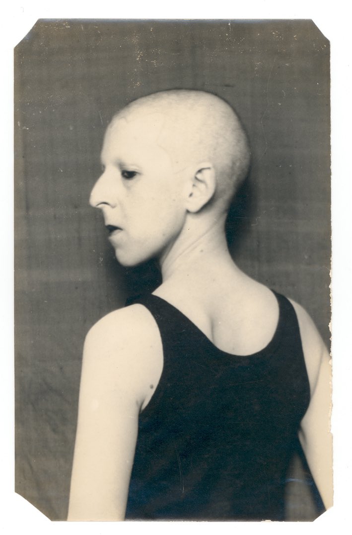 Around 1919, Lucy Schwob took the name Claude Cahun, after having previously used the names Claude Courlis (after the curlew, a thin bird with a long beak) and Daniel Douglas (after Lord Alfred Douglas, the lover of Oscar Wilde).