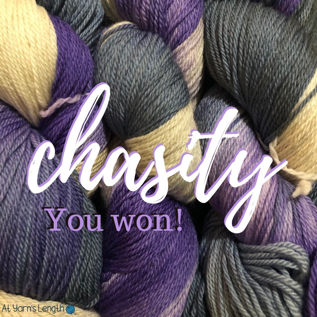atyarnslength's tweet image. @ChasityBigg Chasity Biggerstaff, you're the winner for May 24! 🎉

Yarn: Grey Lilac 🧶🧶🧶
3 skeins (325 yards, 100g each)
100% superwash merino wool 🐑

To enter:
atyarnslength.com/yarn-a-day-may…

#freeyarn #giveaway #lilac #yarn #wool #merino #squishymail #knitting #crochet