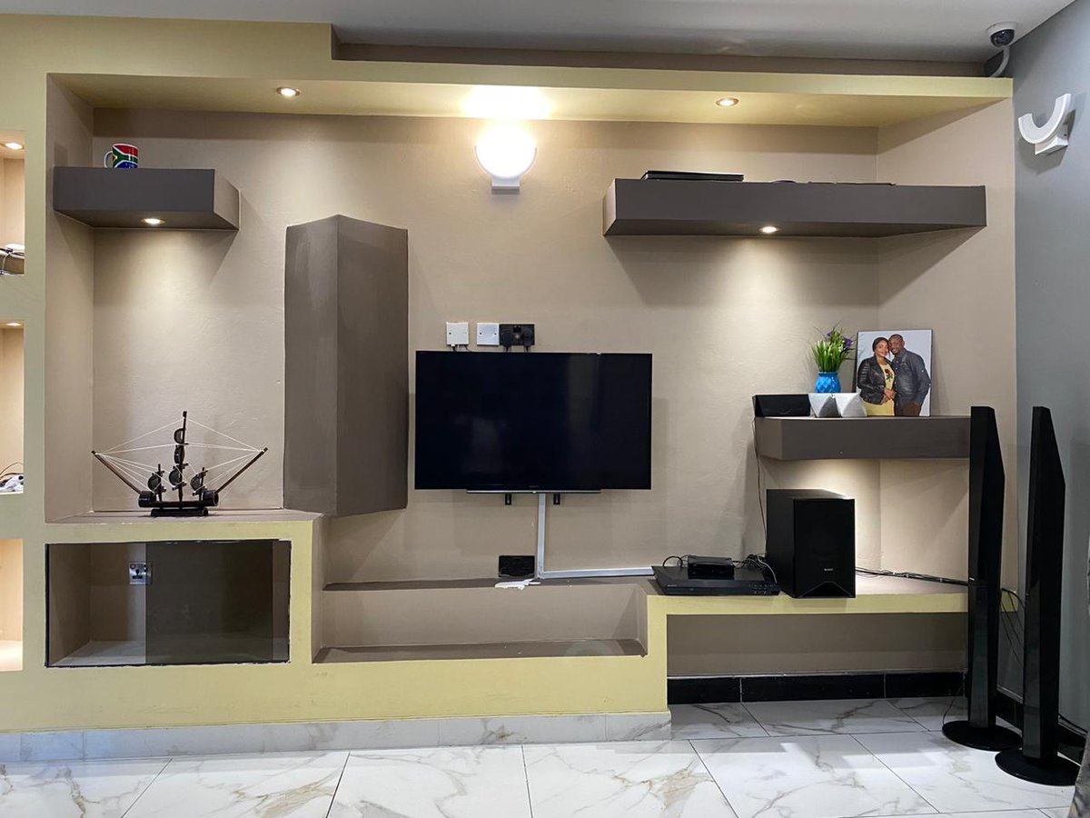 Gypsum TV unit in Mombasa.Joinery Planet Interiors LTD.0722692209