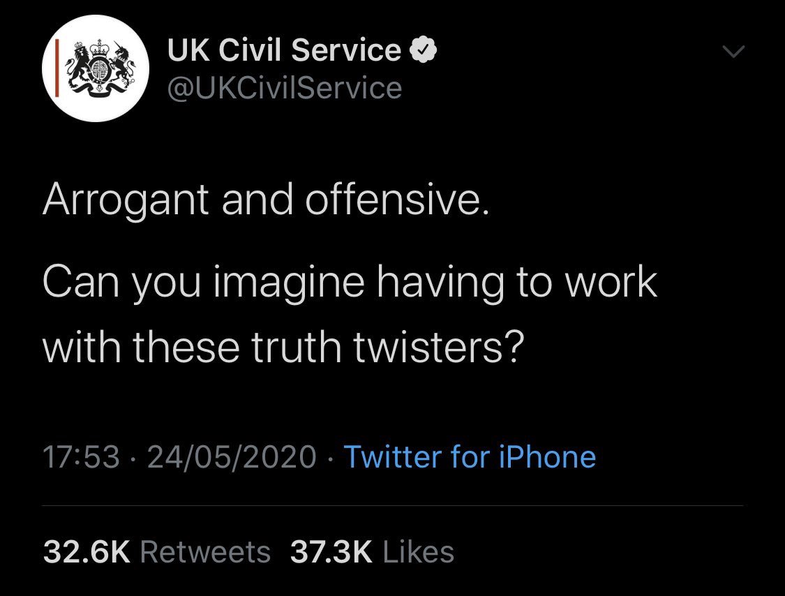 The most authentic thing anyone in proximity to the government has said today