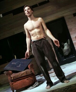 With all due respect to our CBE, LAMDA president and BAFTA award winner... #BenedictCumberbatch fully clothed, and he gets less clothed as you scroll down : a thread.