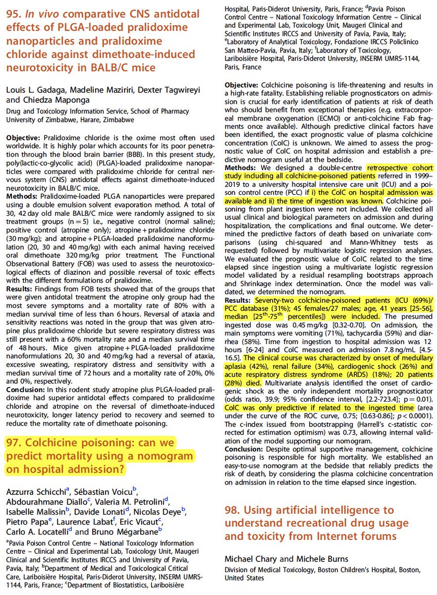 if you can get colchicine concentrations at your shop (??) in an overdose with known time of ingestion, there may eventually be a nomogram that can help (very early stages, retrospective cohort, missing data)no surprise, many who are admittted to ICU are sick and die