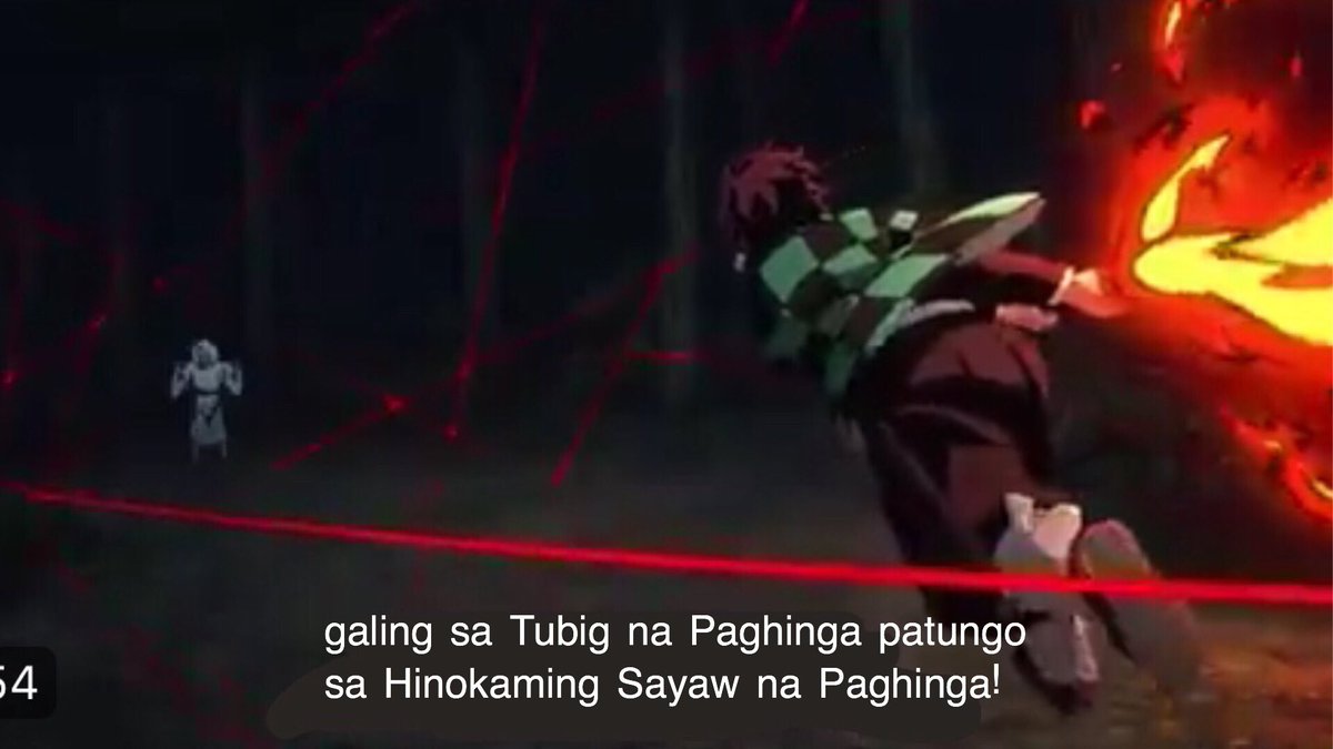 devildazai's tweet image. kimetsu no yaiba but with tagalog subtitles.