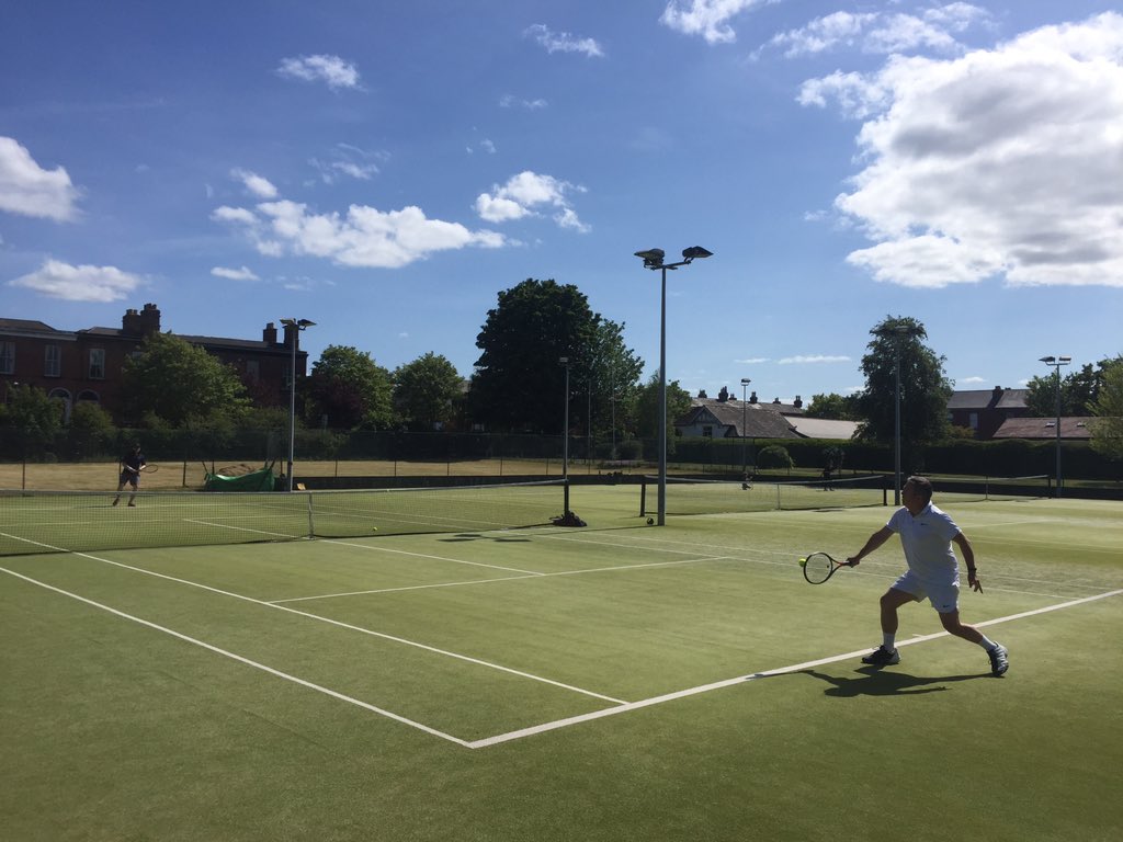 StratfordLTC's tweet photo. End of terrific first week back. Great so many members of all ages &amp; abilities out playing again after the #covid19 enforced break, all observing @HSELive &amp;  @Tennis_Ireland protocols. Look forward to our grass courts opening next week. Like to join us? E info@stratfordtennis.ie https://t.co/bVdjhLRlw7