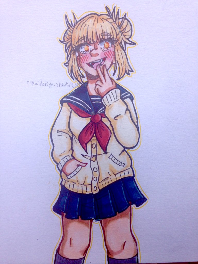 midoriya_shout's tweet photo. Toga Himiko! She was fun to draw 
#togahimiko #bnha #mha #midoriya_shoutosart https://t.co/h7QWLlepUU