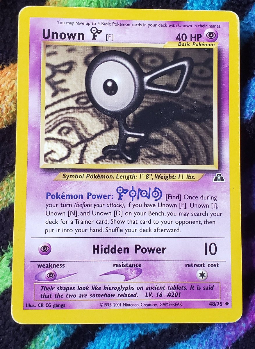 unown f!!its my only unown card and the art is super cool!!!!