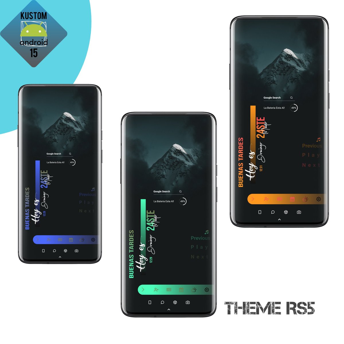 Android15Kustom's tweet image. Klwp Theme RS5
👉Used.
🔹Nova Launcher.
🔹Klwp.

youtu.be/dJLuLqx3AVY

#klwp #klwpsetup #personalizacionandroid #themes #themesrp #themepark #ui #uidesign #androidkustom15 #android #homescren